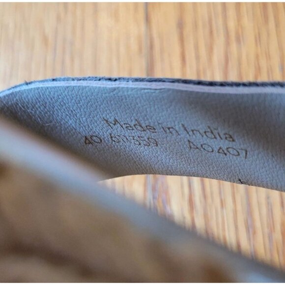 Boden Espadrille Platform Sandals 40 Brown Blue Metallic Silver LENA 8.5‎ - Picture 7 of 9